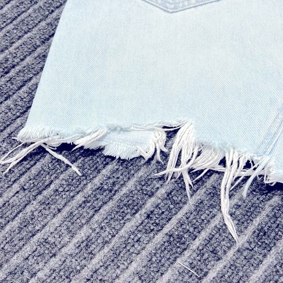 FREE PEOPLE We The Free Going Rogue Asymmetric Denim Skirt Washed Denim Size 27 - Picture 10 of 13